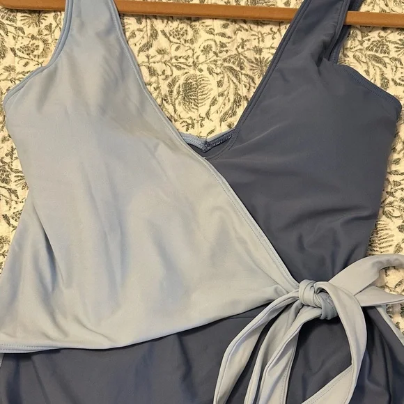 Summersalt Women's Two-Tone Blue One Piece Swimsuit - Picture 5 of 16